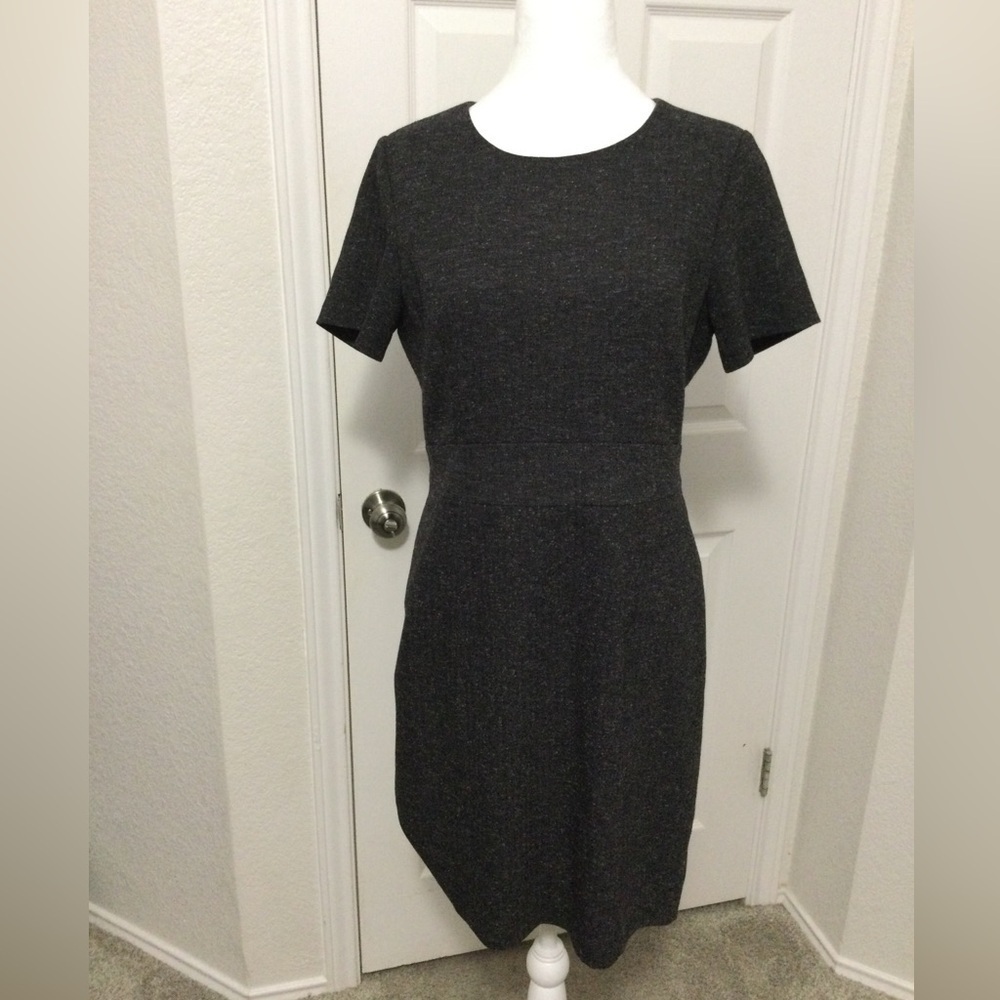 Amanda & Chelsea Heather Dark Gray Sort Sleeve Dress Size 6
